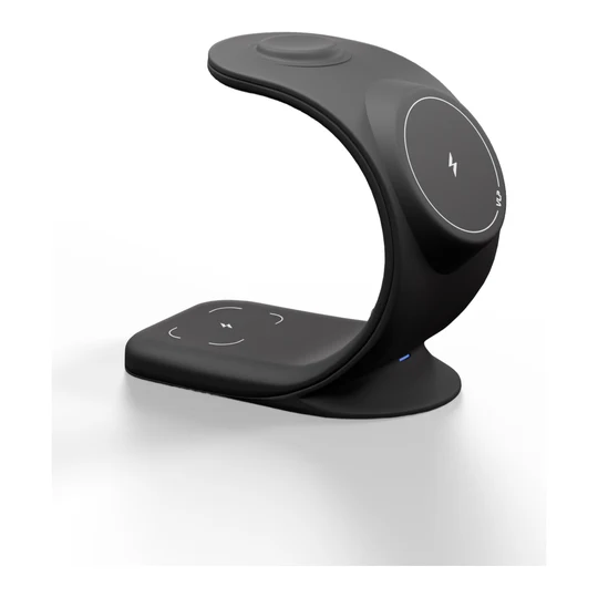 Беспроводное зарядное устройство VLP Powerstand 3in1 Qi2 для Apple Watch Чёрный