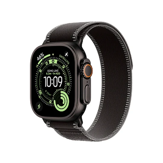 Apple Watch Ultra 3 GPS + Cellular, 49 мм, корпус из черного титана, ремешок Trail Loop Чёрный/Графит